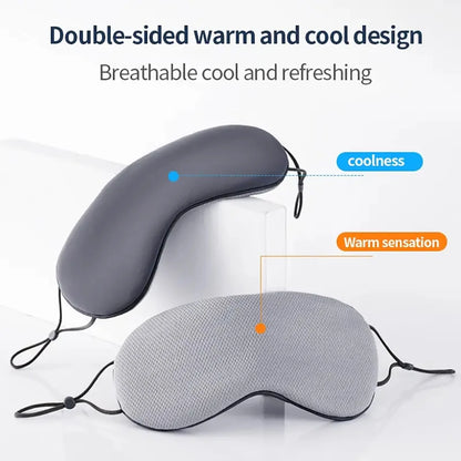 Eye Mask Ice Silk Warm And Cool Dual Use Sleeping Mask Adjustable Travel Light Blocking Breathable Eye Cover Blindfold Eye Patch