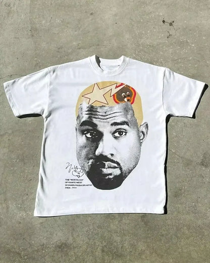 2025 Women Vintage Top Hip Hop Streetwear Tshirt Short Sleeve Casual Clothing Summer Fashion Trendy Nostalgic Retro Tee