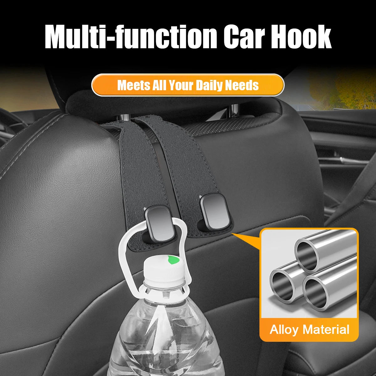 Multi-functional Car Seat Headrest Hooks Back Seat Organizer for Handbag Grocery Bag Coat - Keep Your Car Tidy