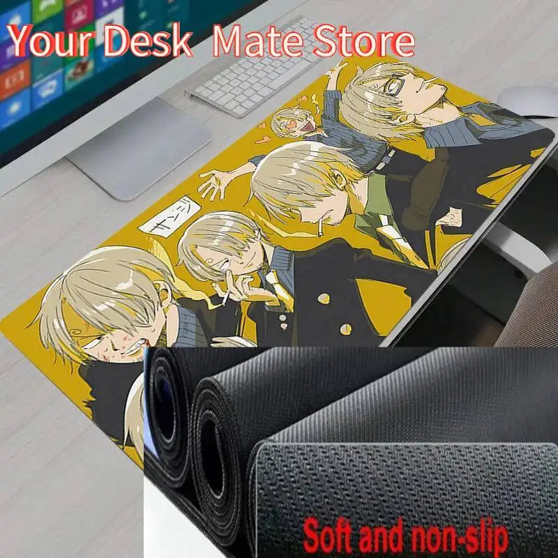 One Piece Sanji Gaming Mouse Pad Gamer Home Computer HD Mousepad XXL Keyboard Pad Carpet Non-Slip Office Mouse Mats