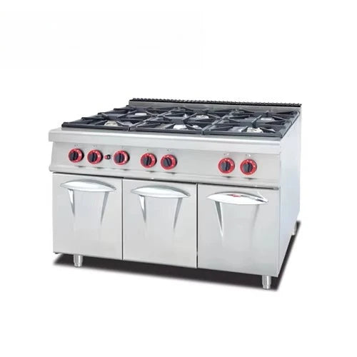 Double Oven Gas Ranges With 4  Burners Factory Sale Bakery Gas Cooker Gas Range With Oven customized