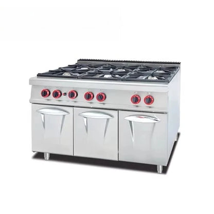 Double Oven Gas Ranges With 4  Burners Factory Sale Bakery Gas Cooker Gas Range With Oven customized