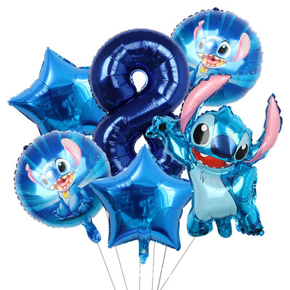 Stitch Party Supplies For Child Lilo And Stitch Birthday Party Decorations Balloons Banner Tablecloth Backdrop Tableware