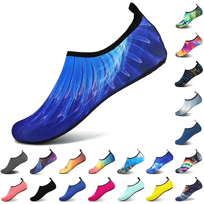 Beach Sock Barefoot Shoes Unisex Water Shoes Men Women Swimming Upstream Sneaker Quick Dry Light Yoga Aqua Shoe Striped Colorful