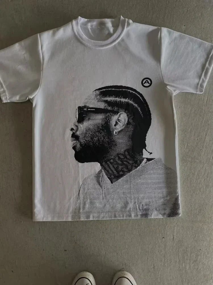 2025 Women Vintage Top Hip Hop Streetwear Tshirt Short Sleeve Casual Clothing Summer Fashion Trendy Nostalgic Retro Tee
