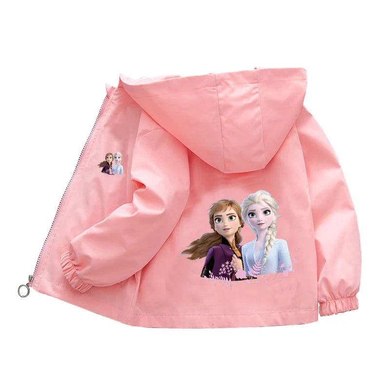Sanrio kuromi Children Girls Hooded Jacket Coat 2026 Autumn Baby Boy Cartoon Cars Long Sleeve Casual Clothing Kids Outerwear