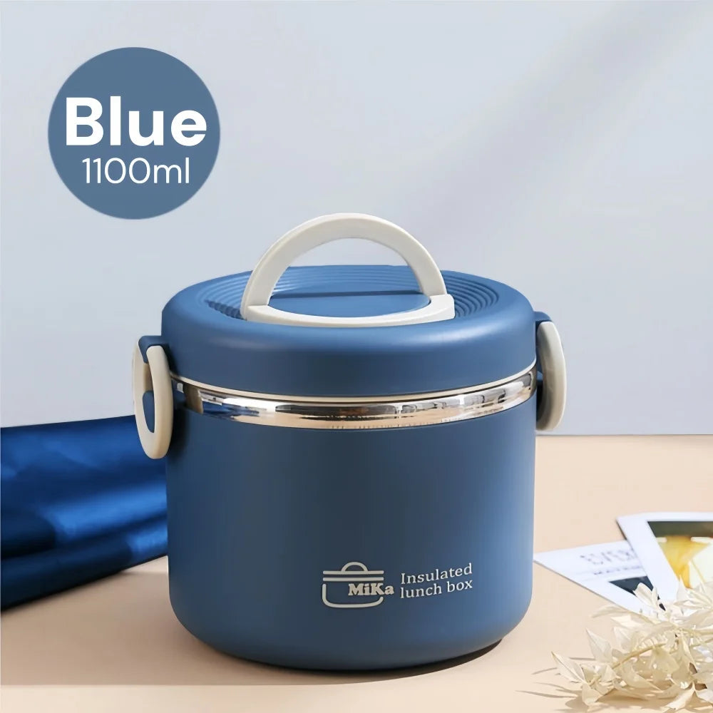 1100ml Stainless Steel Bento Lunch Box Insulated Thermal Food Container Soup Cup Thermos That Keeps Food Hot for Picnics And Wor