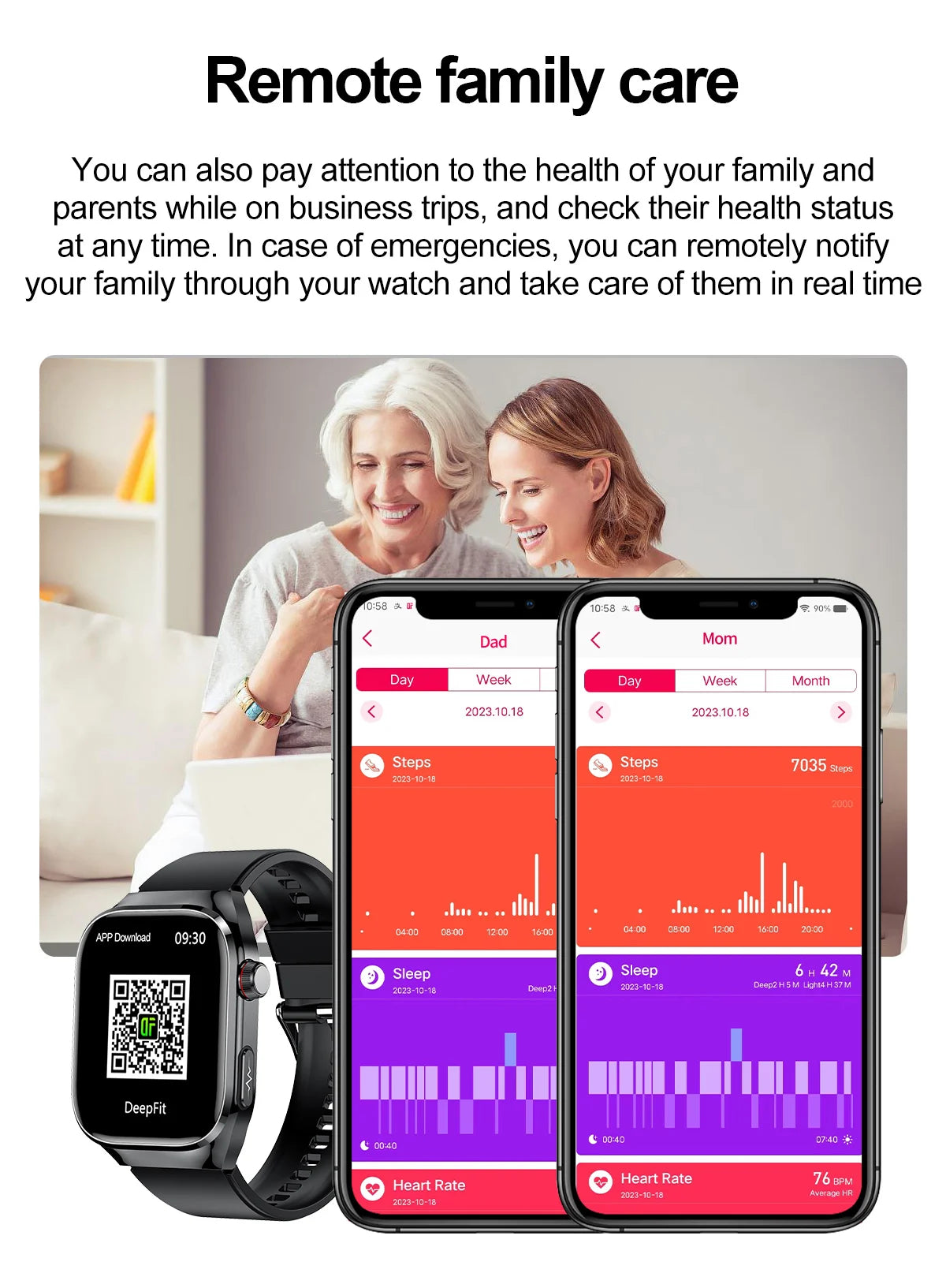 2025 New Smart Watch 2.04-inch AMOLED Screen Bluetooth Call IP68 Waterproof 650mA Sports Smartwatches Men Android Military-Grade
