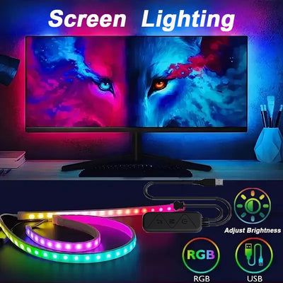 Screen RGB Lights LED Light Strip Computer Color Sync Monitor Ambient Lighting PC Backlight Pickup Light for Game Room Decor