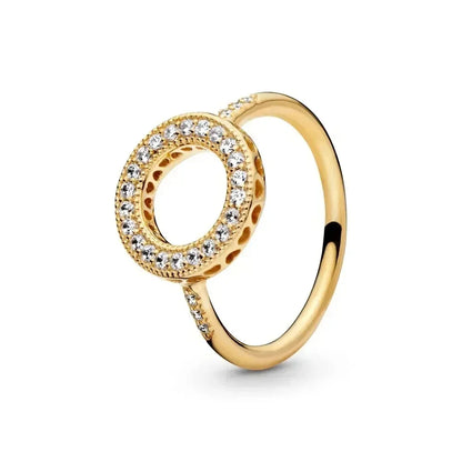Hot selling 925 sterling silver crystal heart-shaped ring, luxurious, sparkling, multi-color, charming jewelry, holiday  gift