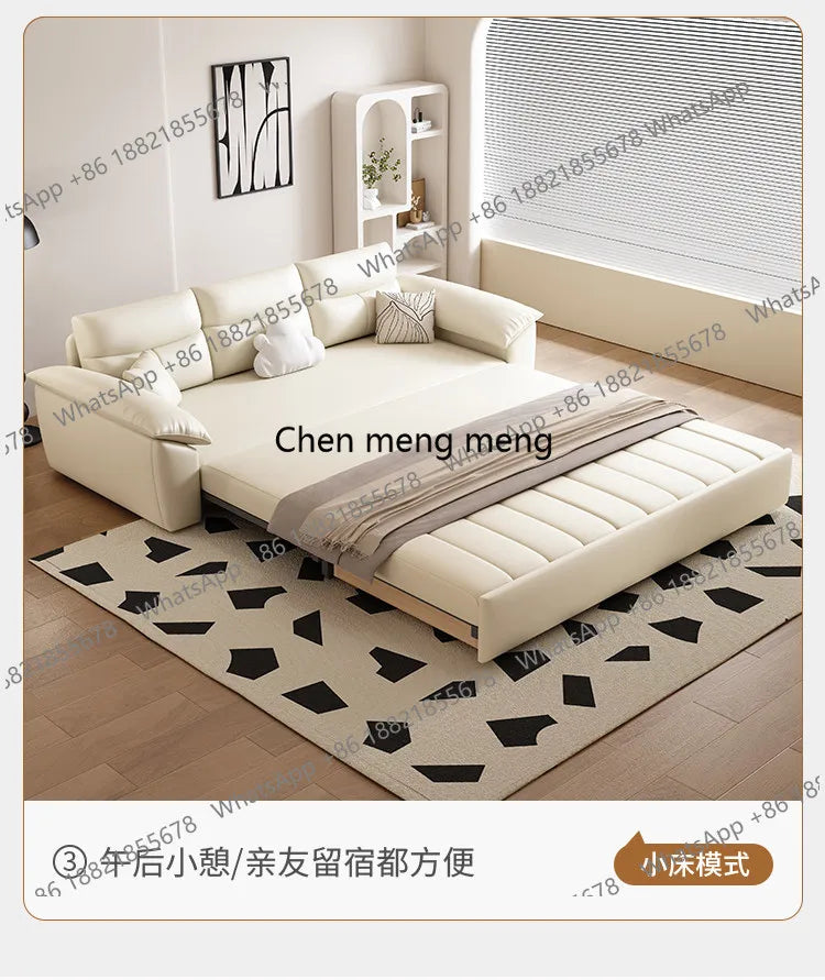 Living Room Home Convertible Bed Modern Wooden Armchair Folding Relax Sofa Bed Luxury Recliner Longue Furniture For Home