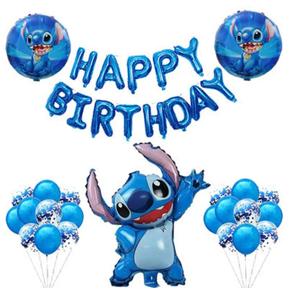 Stitch Party Supplies For Child Lilo And Stitch Birthday Party Decorations Balloons Banner Tablecloth Backdrop Tableware