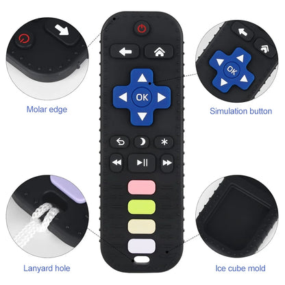Baby Silicone Teether Toy TV Remote Control Shape Teething Chewing Toy soothing teething Pain Kids Teething Toy Baby Accessories