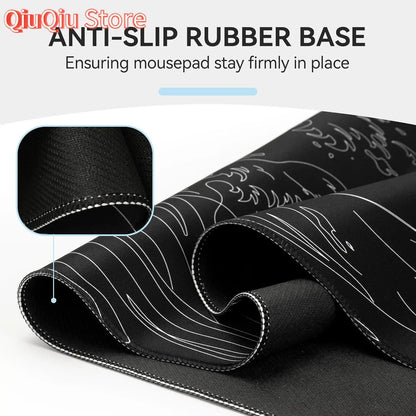 XXL Mouse Pad Sea Wave Gaming Mouse Pad Waterproof Mousepad Extended Large Mouse Mat Desk Pad Laptop Desk Mat Office and Home