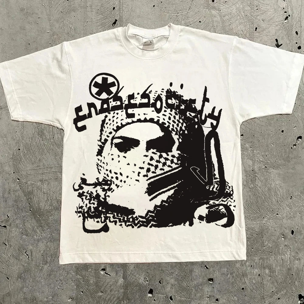 Hip Hop Original Style Letter Pattern T-shirt Y2K Style Men's T-shirt Summer Unisex Casual T-shirt Hip-hop