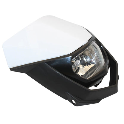 35W Motorcycle Headlight Plate Mask Fairing H4 Headlamp For Yamaha Honda Suzuki Enduro Motocross Dirt Bike Modified Accessories