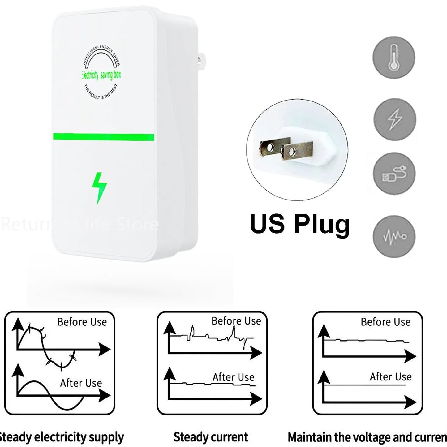 Electricity Energy Saver Home Power Electrical Appliances Save Box For Household Office Market Electric Accessory Power Saver