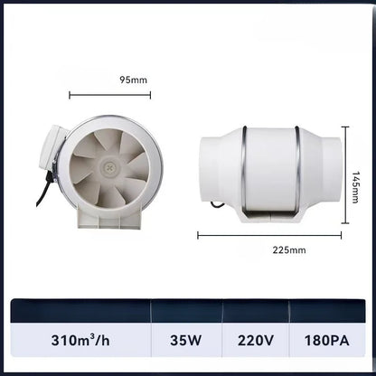 Duct round 3 inch 4 inch 5 inch 6 inch 8 inch exhaust ventilation fan kitchen household extractor fan bathroom exhaust fan