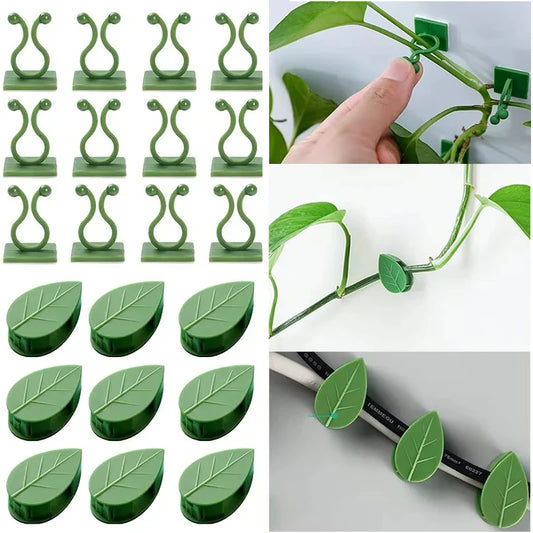 Plant Vine Traction Holder Invisible Plant Climbing Wall Fixture Clips Self-Adhesive Hook Indoor Outdoor Twisted or Fastened