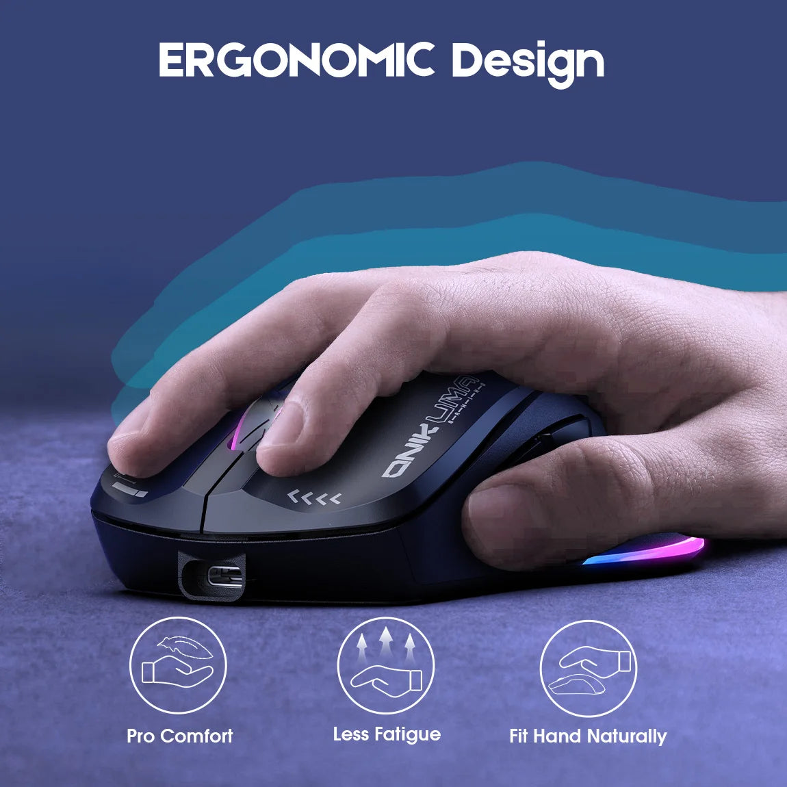 ONIKUMA 2025 New Wireless Mouse Dual-mode Laser 2.4G Game Mechanical Computer E-sports Office Home Computer Luminous