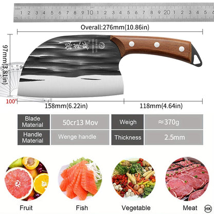 Kitchen knife, household forging, chopping and cutting dual-use knife, chef's super sharp kitchen bone cutting tool