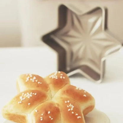 1PC hexagonal non stick bread mold snowflake shaped cheese mousse sponge cake creative face mold baking tray