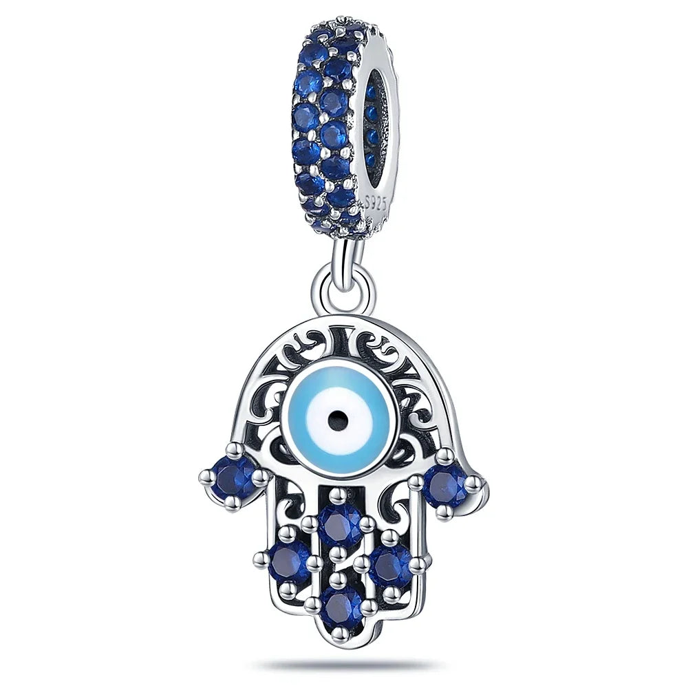 Hot Sale 925 Silver Color Evil Eye Charm Demon Eye Bead For Original  Bracelet&Bangle DIY Making Fashion Jewelry Gift