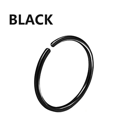 316L Surgical Steel Segment Tragus Helix Cartilage Earring Nose Ring Septum Clicker Conch Three Layers Nostril Piercing Jewelry
