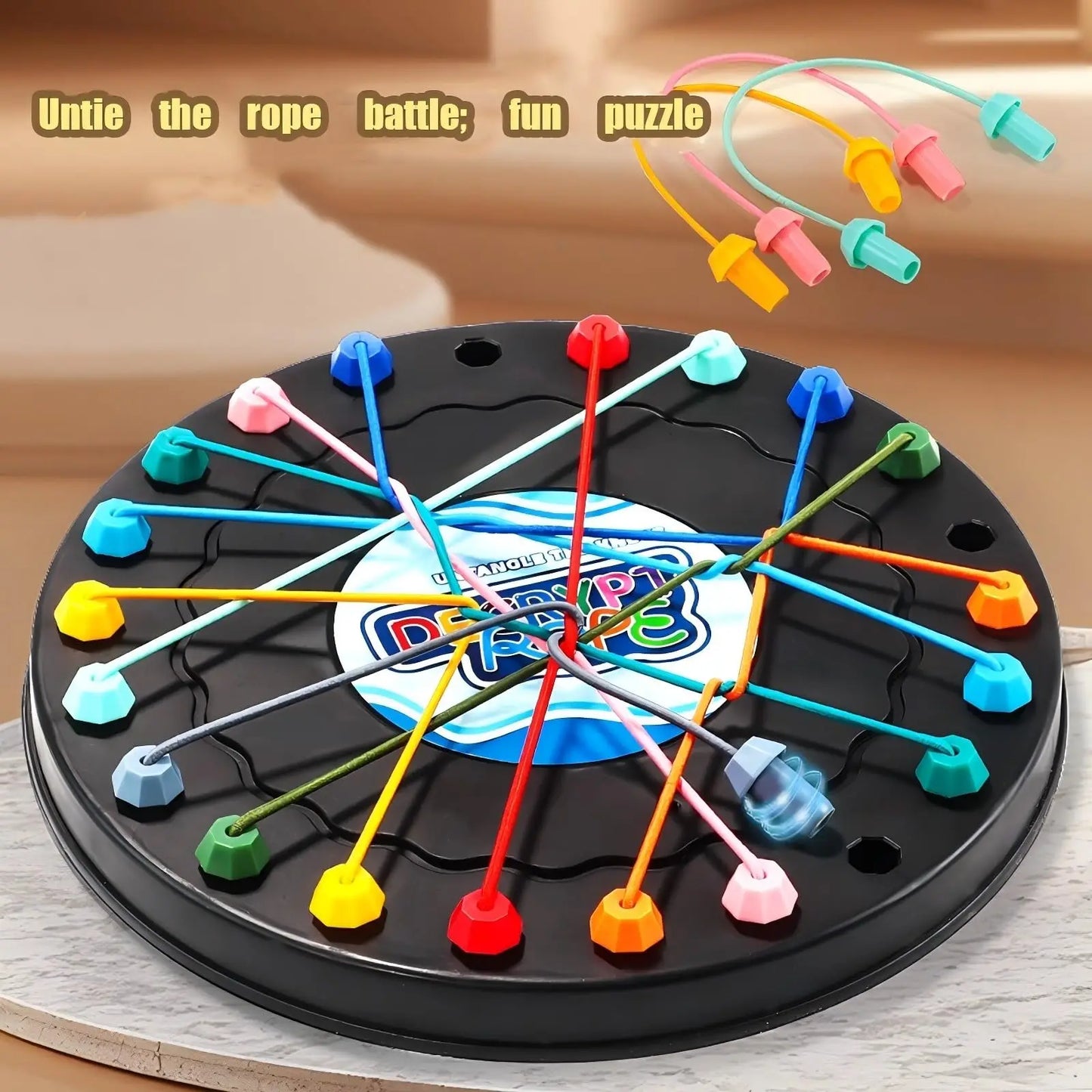 Kid's educational game with multi-level challenges, stress relief games and knot games, suitable for parent-child interaction