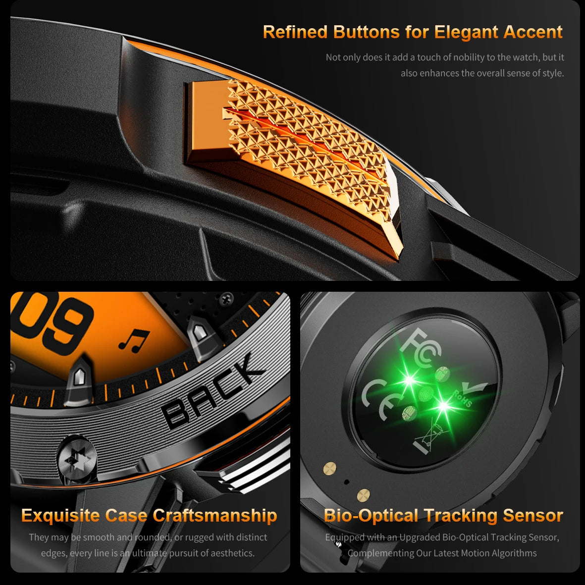 2025  Smart Watch Wireless Calling Weather Forecast Magnetic Charging Waterproof LED Flashlight Men smartwatch For Android IOS