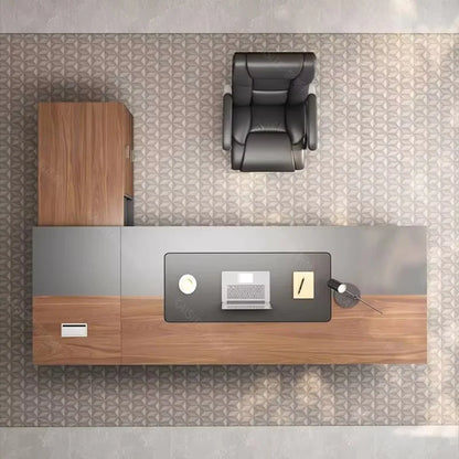 Large Luxury Wood Office Desk Organizer Drawers Executive Conference Computer Desk Reception Wooden Escritorio Oficina Furniture