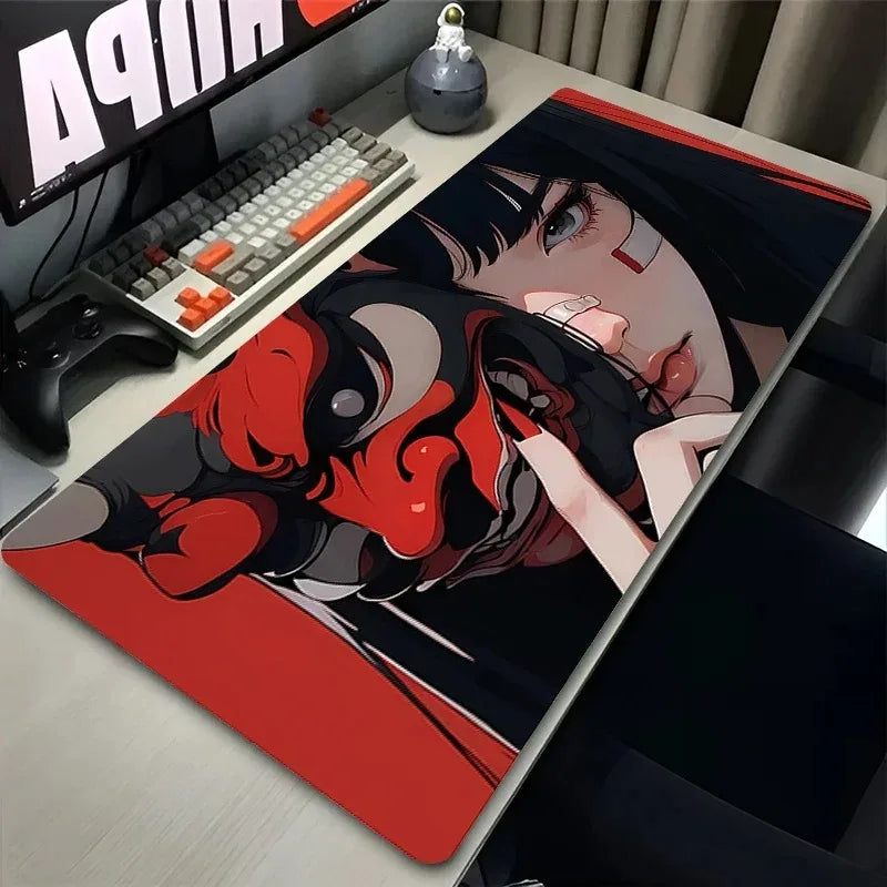 Grimace Cool Girl Leather Desk Pad Mouse Protector Large Small Mouse Pad Home Office Game Desk Mat PU Leather Pc Laptop Desk Mat