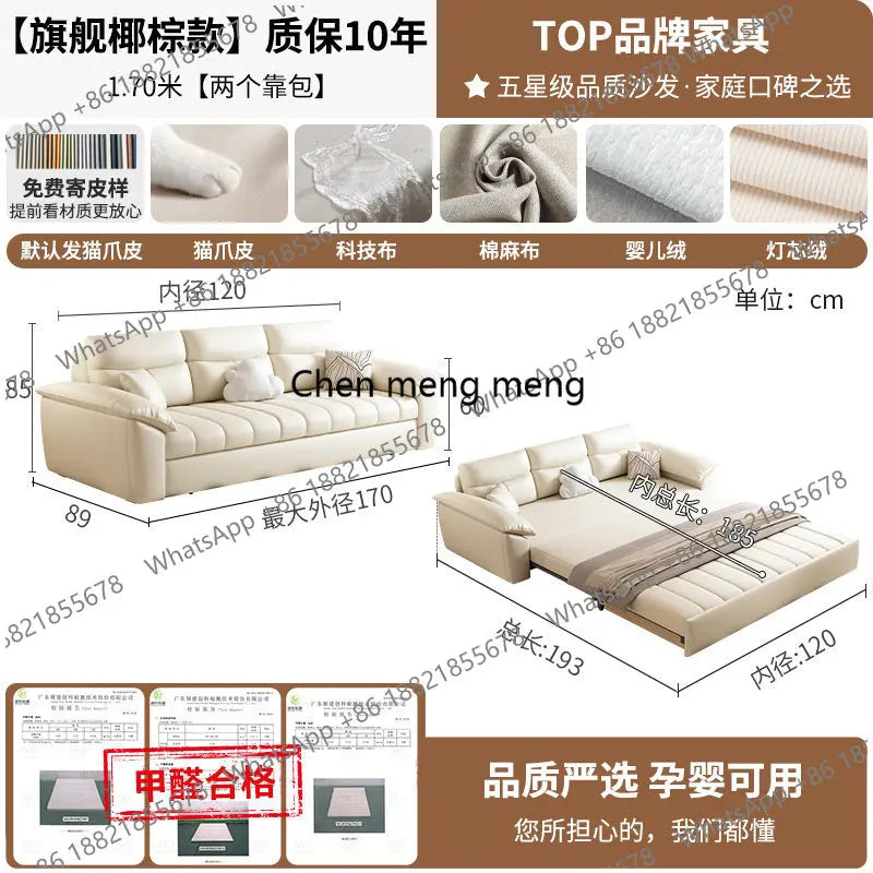 Living Room Home Convertible Bed Modern Wooden Armchair Folding Relax Sofa Bed Luxury Recliner Longue Furniture For Home