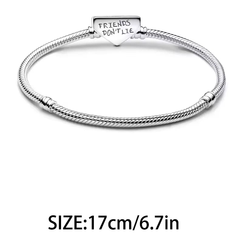 Disney Plata De Ley 925 Silver Charm Monster Activity Flowers Pendant Beads Original Women Bracelets Bangles DIY Jewelry Gift