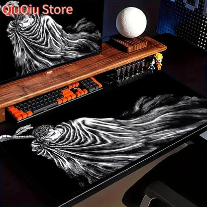 Berserk Guts Anime Mouse Pad Large Computer Office Game Table Mats XXL Rubber Anti-slip Gaming Keyboard Mousepads Long Desk Pads
