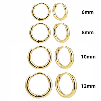 3pair/set Simple Twist Circle Round Hoop Earrings for Women Waterproof Stainless Steel Huggie Ear Buckle Statement Jewelry 2025