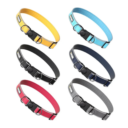New Dog Collar and Leash Set Reflective Nylon Adjustable Collar for Small Medium Dogs Pet Walking Gear Dog Accessories P020