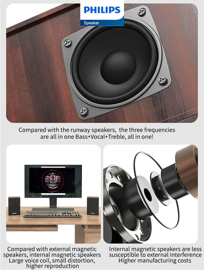 Philips SPA20 Bluetooth Speakers Indoor Portable Wireless Loudspeaker Music Player With Microphone HiFi Stereo Sound Subwoofer