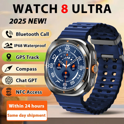 Smart Watch 8 Ultra New Color Matching GPS Compass Smartwatch Bluetooth call NFC IP68 Waterproof Health monitoring Reduction100%