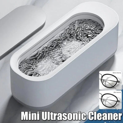 Household Cleaning Machine Mini Vibration Wash Cleaner Portable Ring Cleaner for Necklaces Glasses Watch (without Battery)