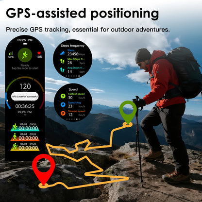 Smart Watch 1.43" AMOLED Screen Bluetooth Call GPS Fitness Tracker 150+ Sport Modes Heart Rate/SpO2 Monitor 450mAh