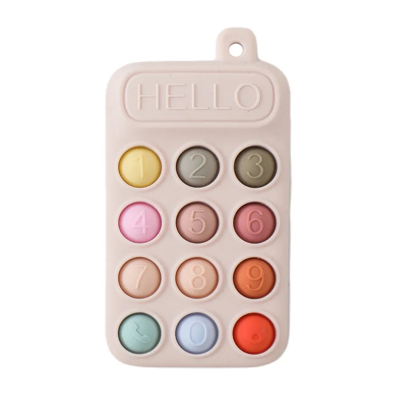 Baby Wooden Bear Phone Teether Toy Telephone Sleeping Pacifier Teething Flip Simulation Phone Toys Early Educational Toy Gifts