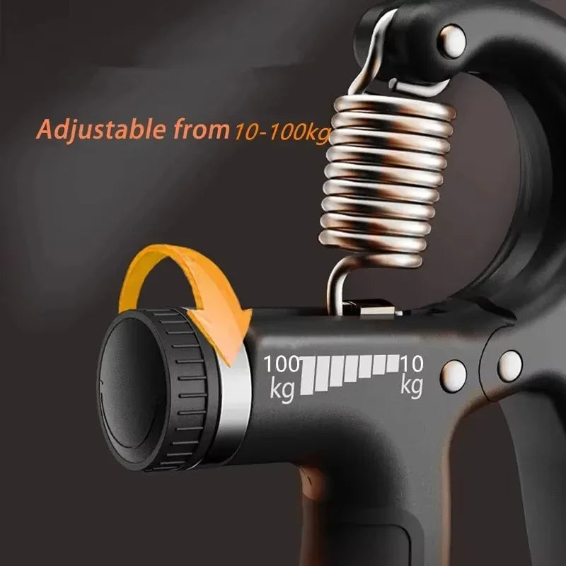 10-100kg Adjustable Counting Grip Strengthener Portable Fitness Grip Strengthener Hand Training Device Grip Strengthener