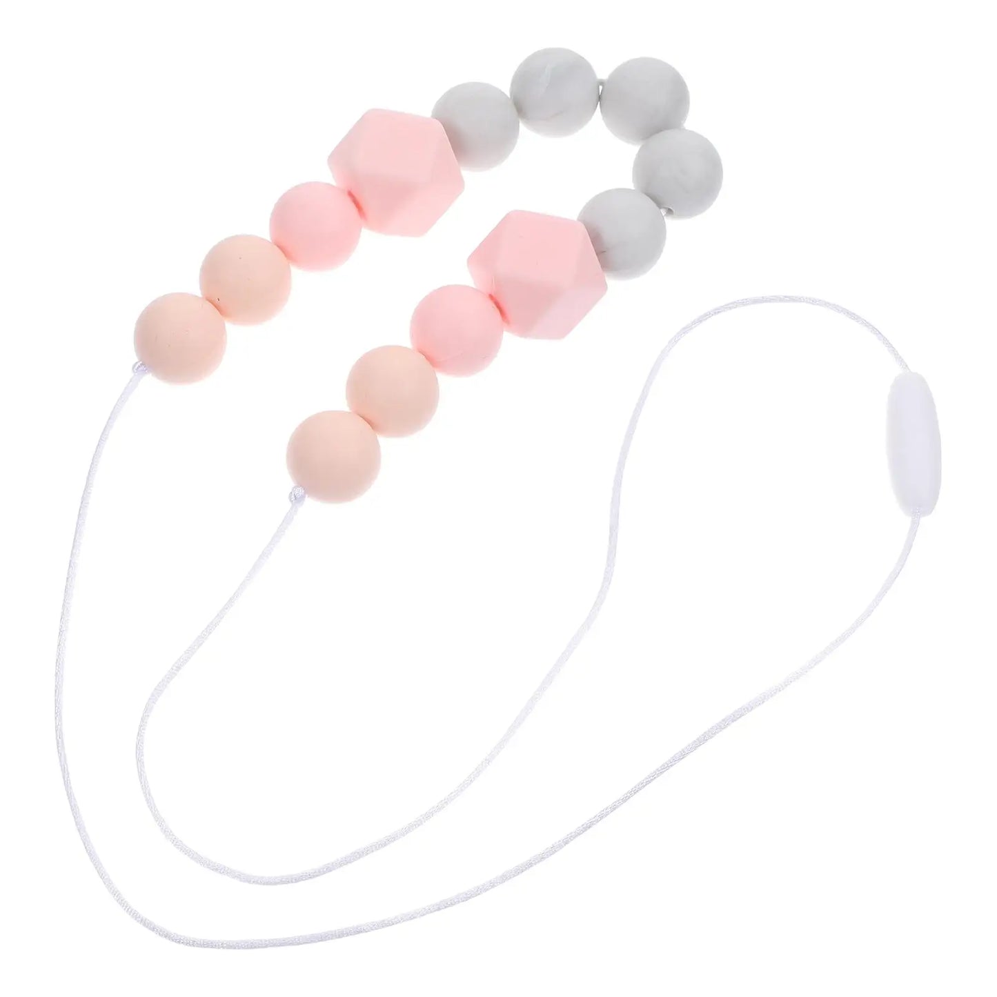 Blue Black Contrast Necklace Teething For Baby Silicone Nursing Breastfeeding Child Teeth Sensory Toys Chewable Jewelry Kids