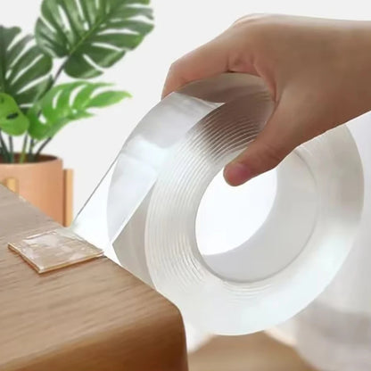 Nano super strong double-sided adhesive tape, waterproof reusable transparent tapes, heat resistance, home and bathroom decorati