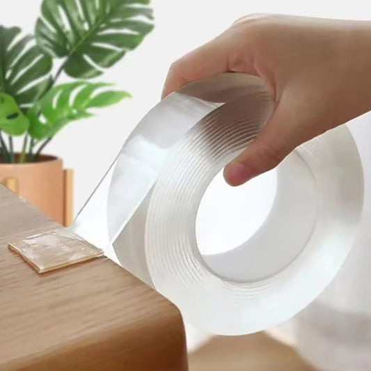 Nano super strong double-sided adhesive tape, waterproof reusable transparent tapes, heat resistance, home and bathroom decorati