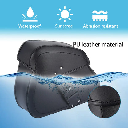 A Pair of 2 Black Motorcycle Hanging Bags, Suitable for Motorcycle Bags, Side Boxes, Side Bags, Tool Bags, Saddle Bags