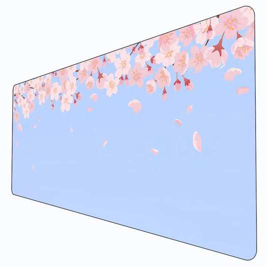 Blue Cherry Blossoms Mousepad Home Computer Table Large Pc Mouse Pad Art Sakura Keyboard Mause Rug Desk Mat Offices Accessories