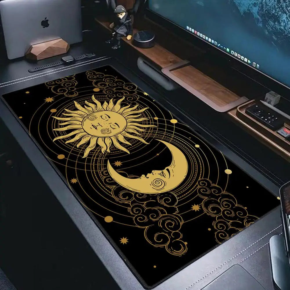 Moon Sun Planet Large XL Speed Version Game Computer Keyboard Office Table Mat tarot card Gaming Mouse Pad for PC Gamer Mousemad