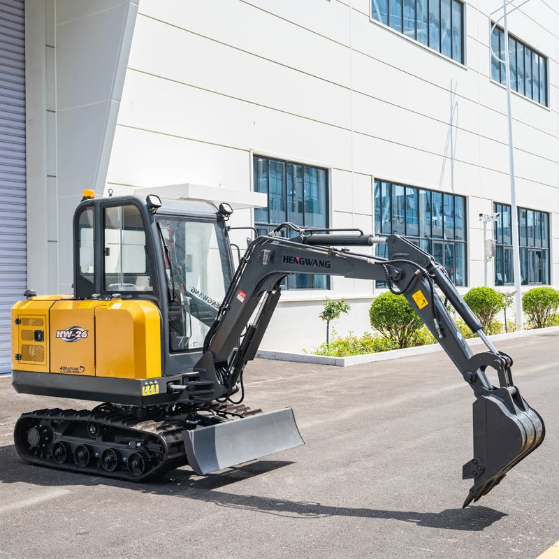 HW-26 China Mini Excavator Digger 2.5t Hydraulic Diesel Mini Excavator 2 ton  Agriculture Construction Excavator For Home Custom